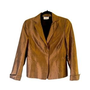 Akris Punto bronze metallic blazer